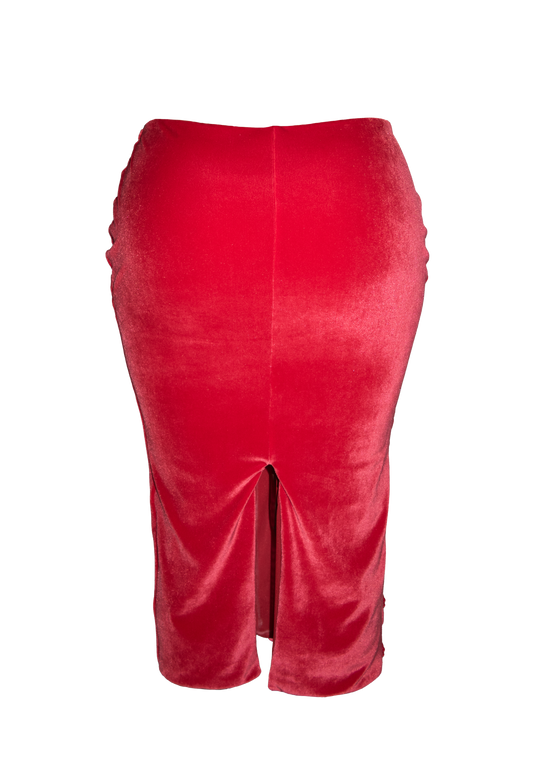 "Velour Midi" Cerise