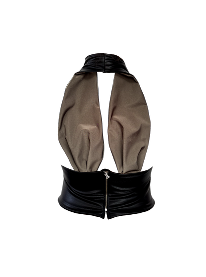 "Moto Halter" Noir image 1