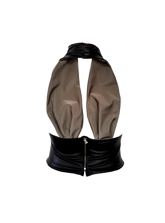 "Moto Halter" Noir image 1