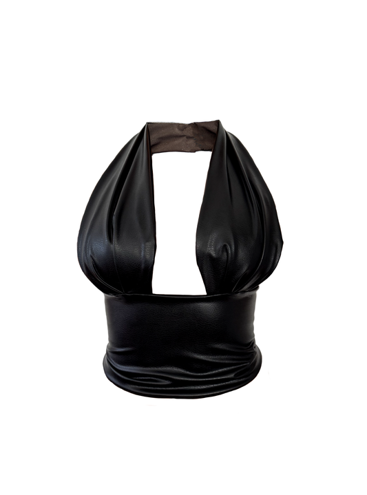 "Moto Halter" Noir image 0
