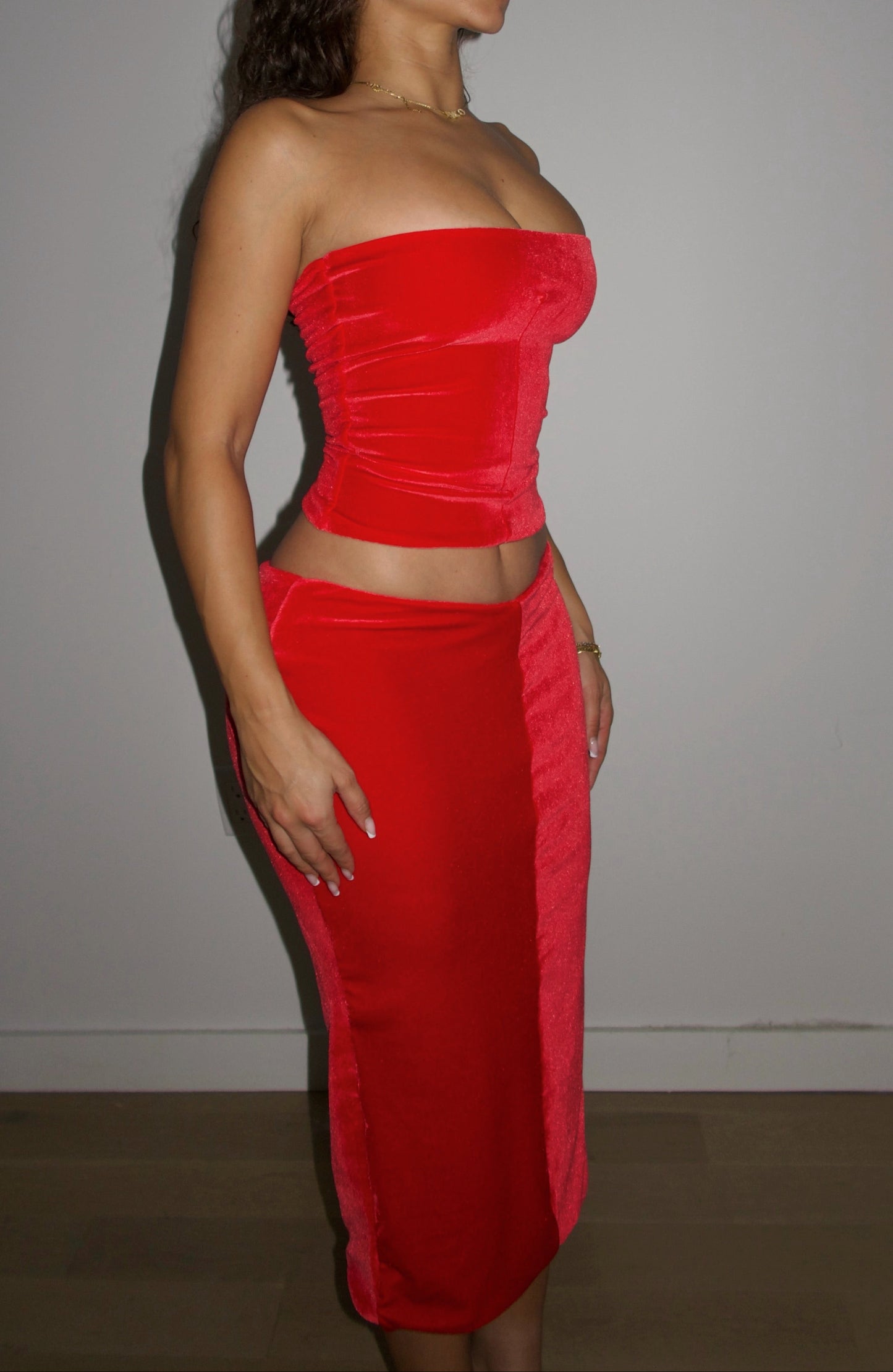 "Velour Tube" Cerise