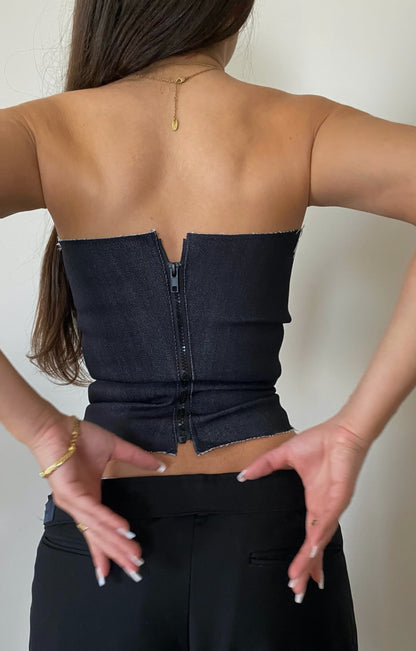 The Denim Corset Cru image 1