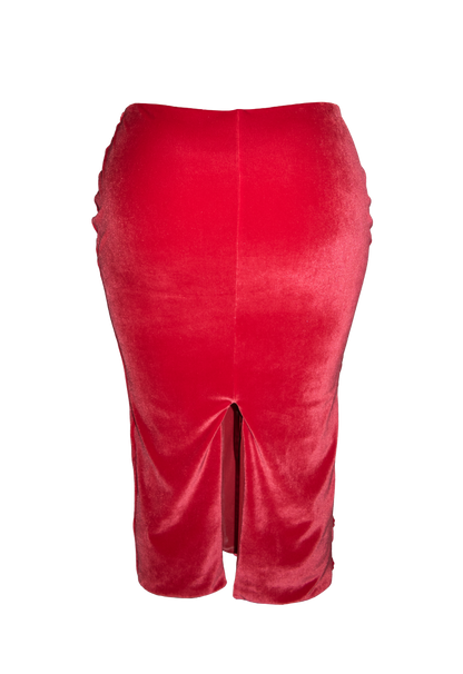 "Velour Midi" Cerise